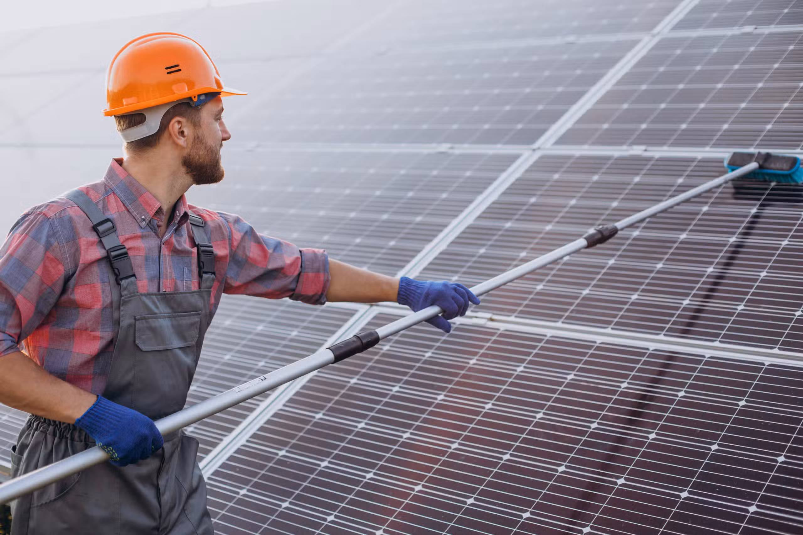 How to clean solar panels in the UK — pitched-roof domestic install with rain-rinsed clean modules