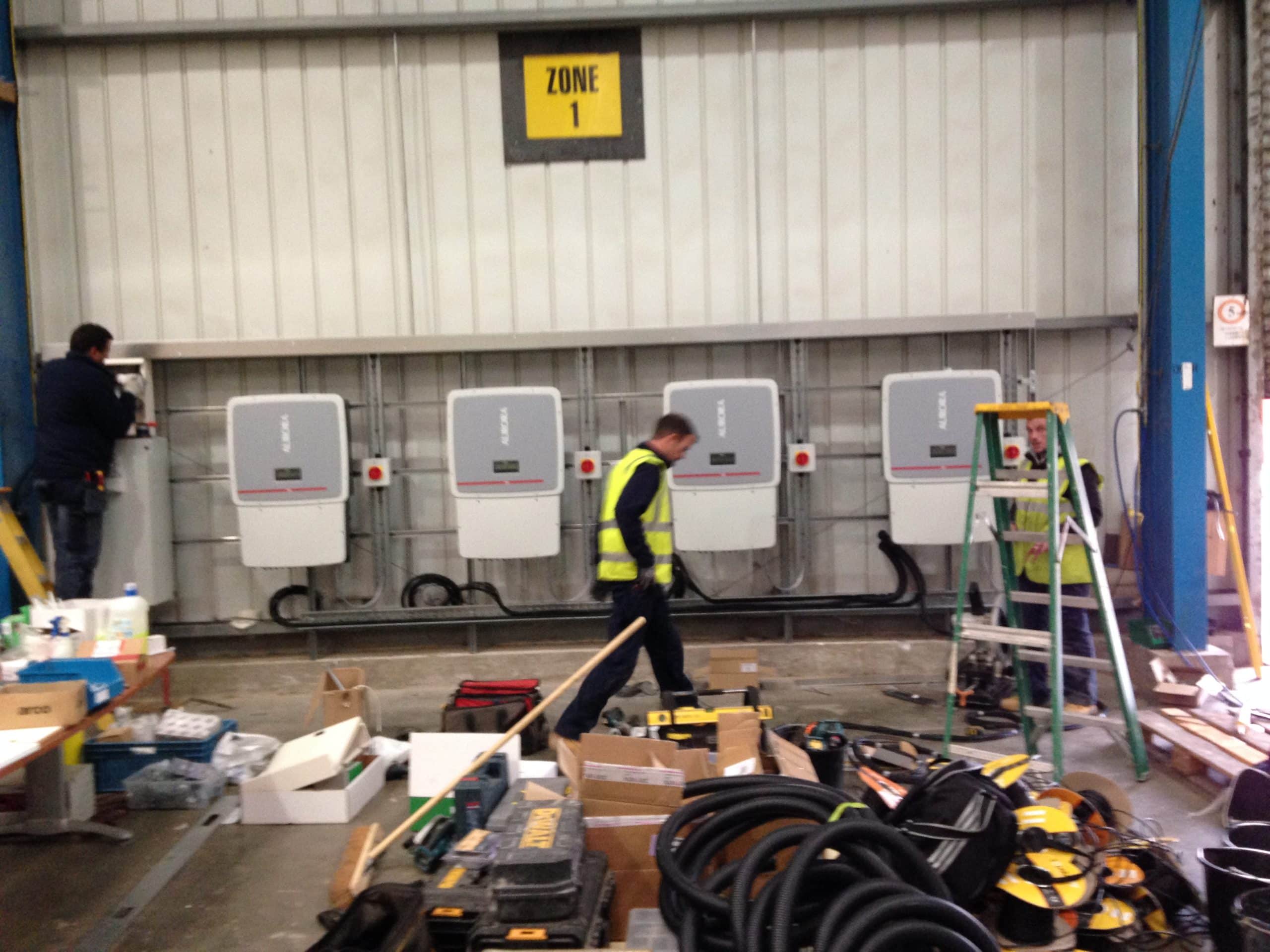 Commercial solar battery backup system installation by Spectrum Energy Systems