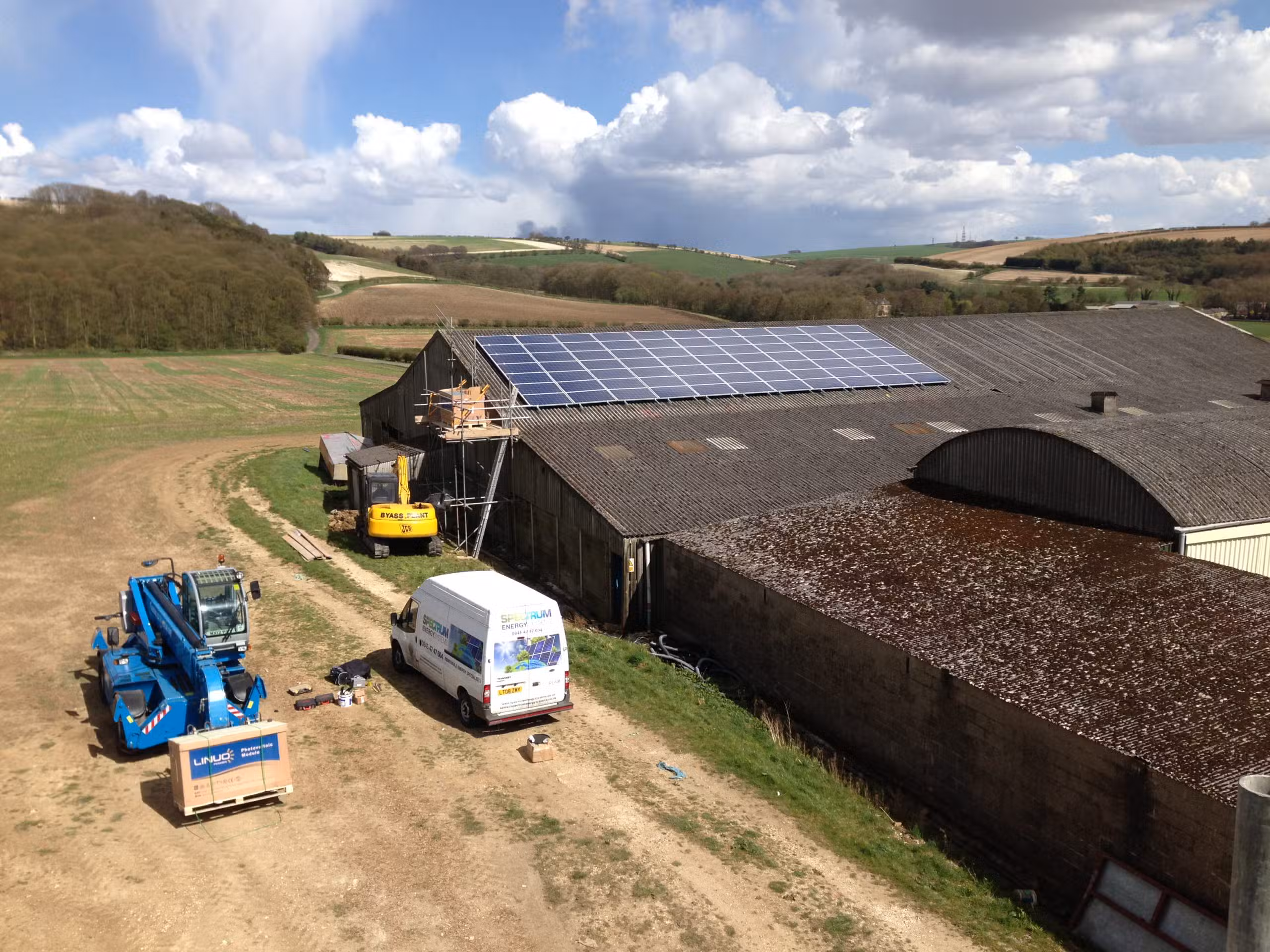Solar panels on UK roof for EV charging installation