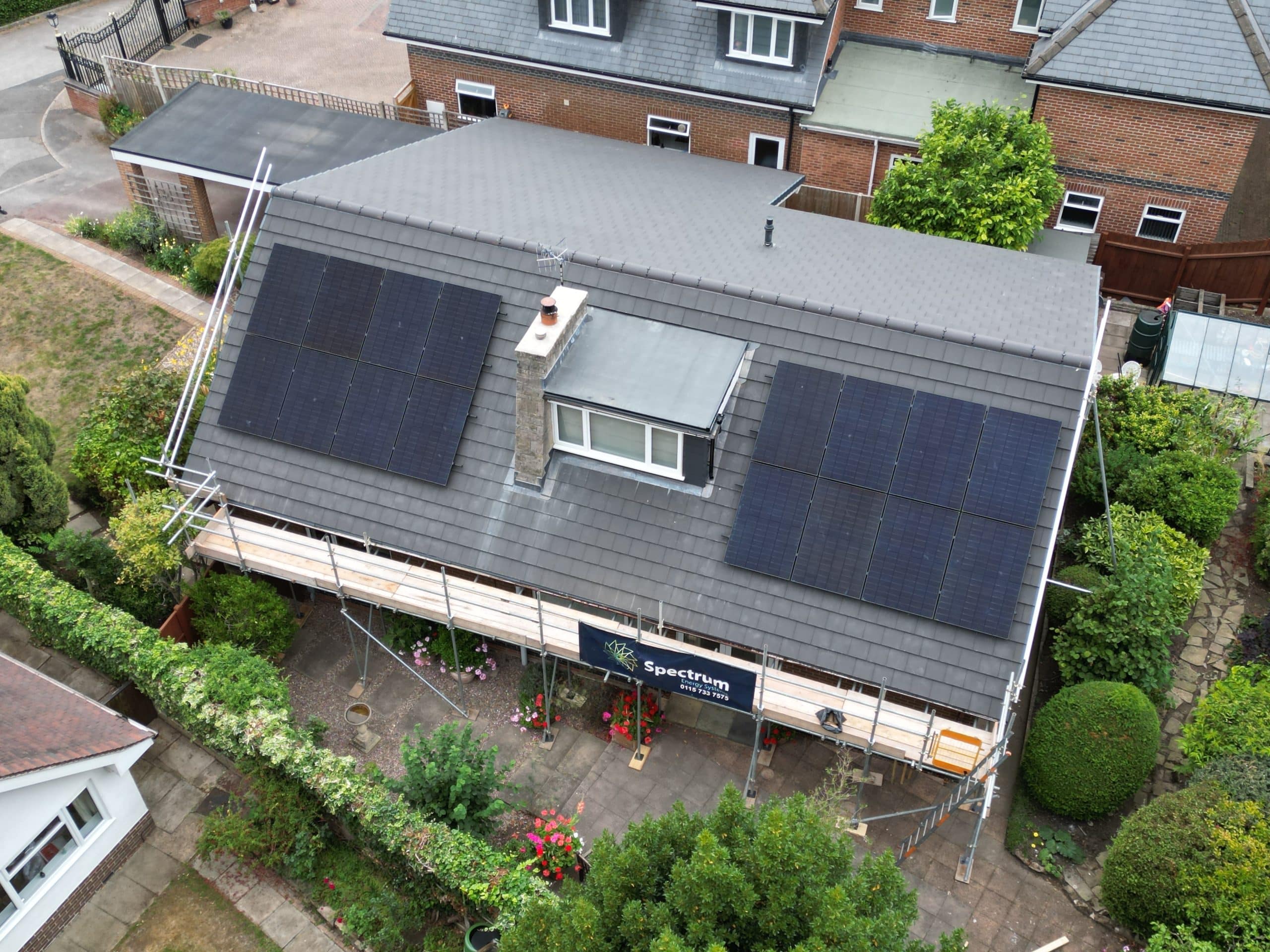 Smart home solar panel monitoring app dashboard showing real-time energy generation and consumption data for UK homeowner