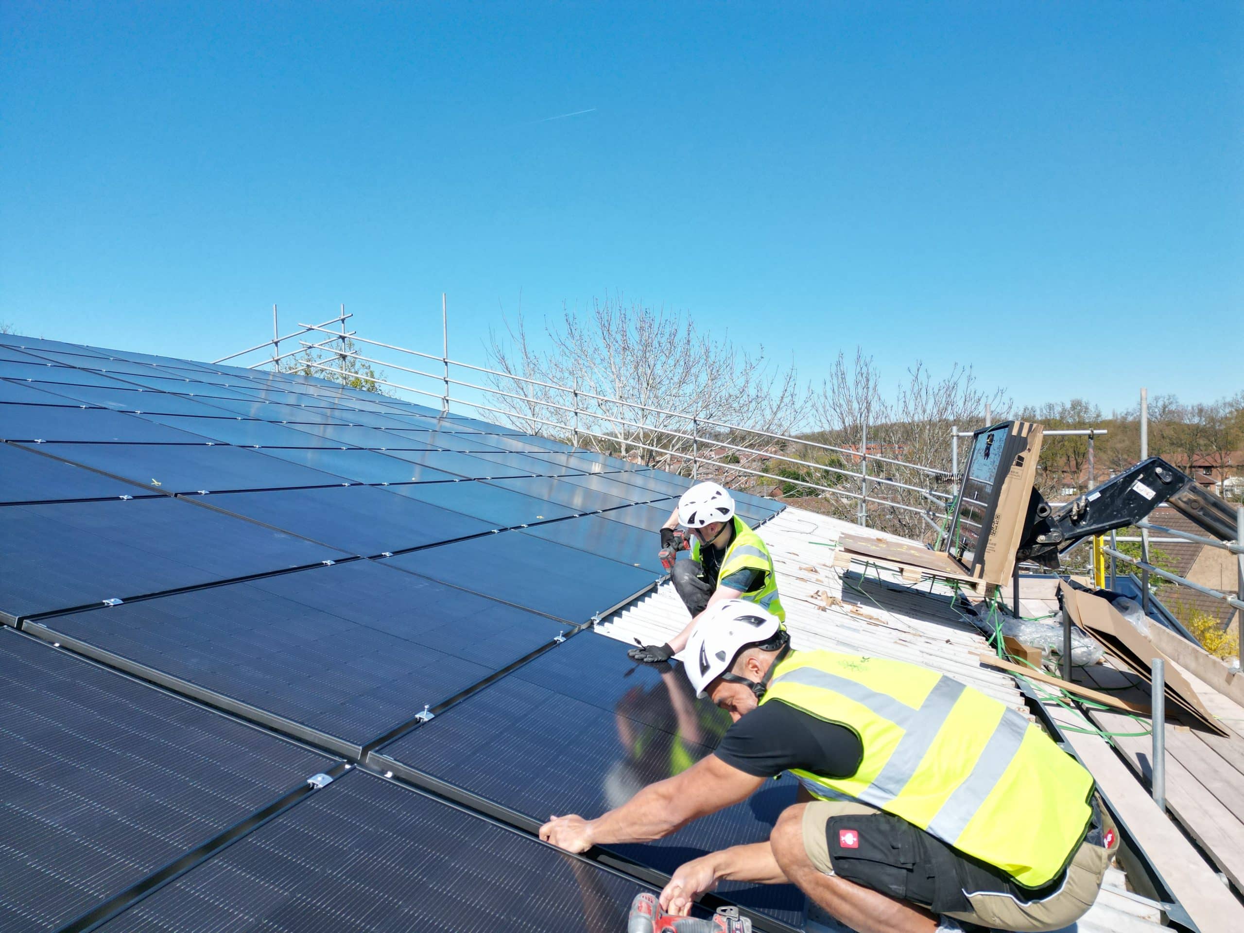 Cracked solar panel showing physical damage requiring repair UK