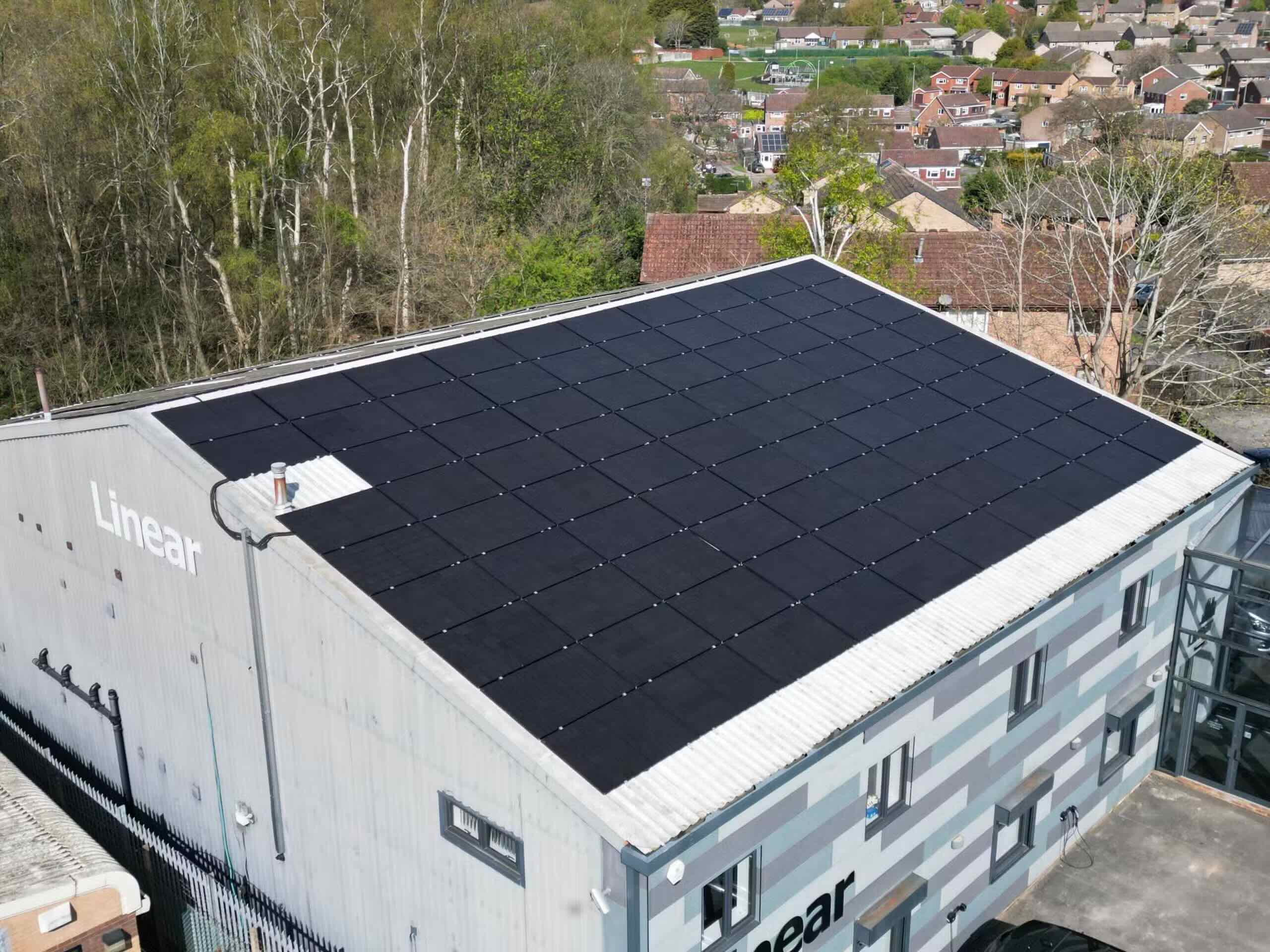 Solar Panels For Business in East Midlands installed on commercial roof