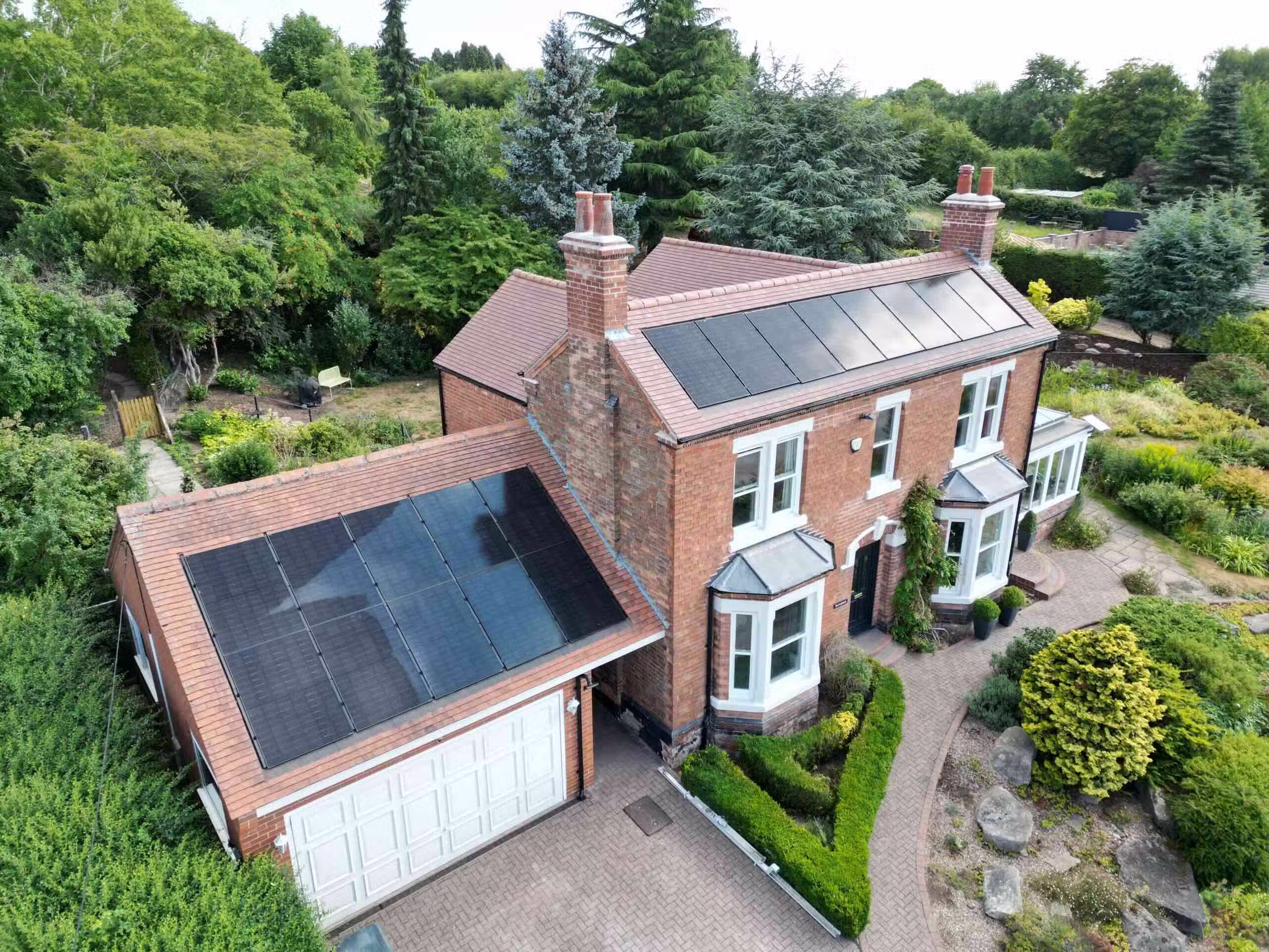 Completed residential solar panel installation in Spilsby