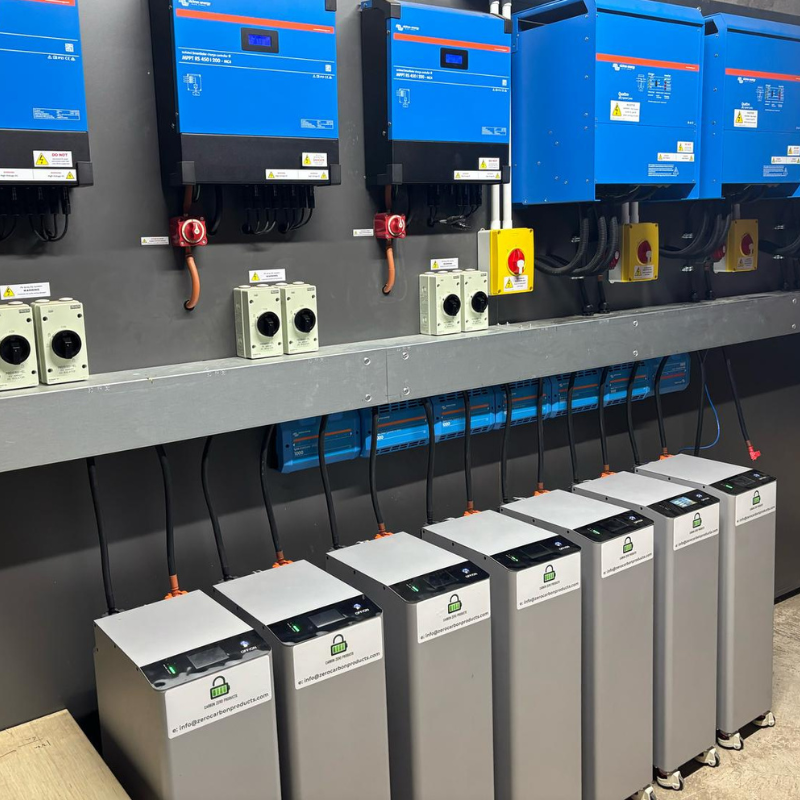 Fogstar vs Pylontech — Fogstar Energy ECO battery installed alongside a wall-mounted Victron inverter