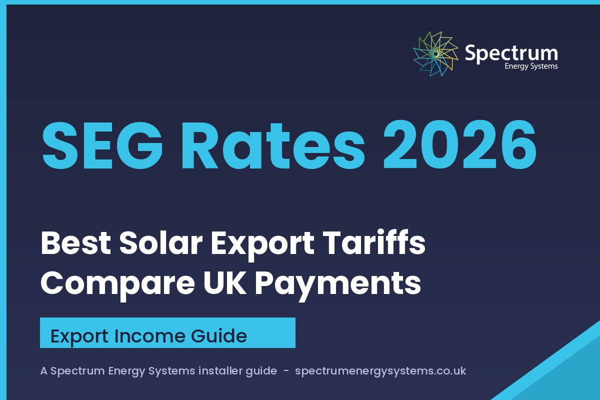 SEG rates UK 2026 — best Smart Export Guarantee rates compared (Spectrum Energy Systems)