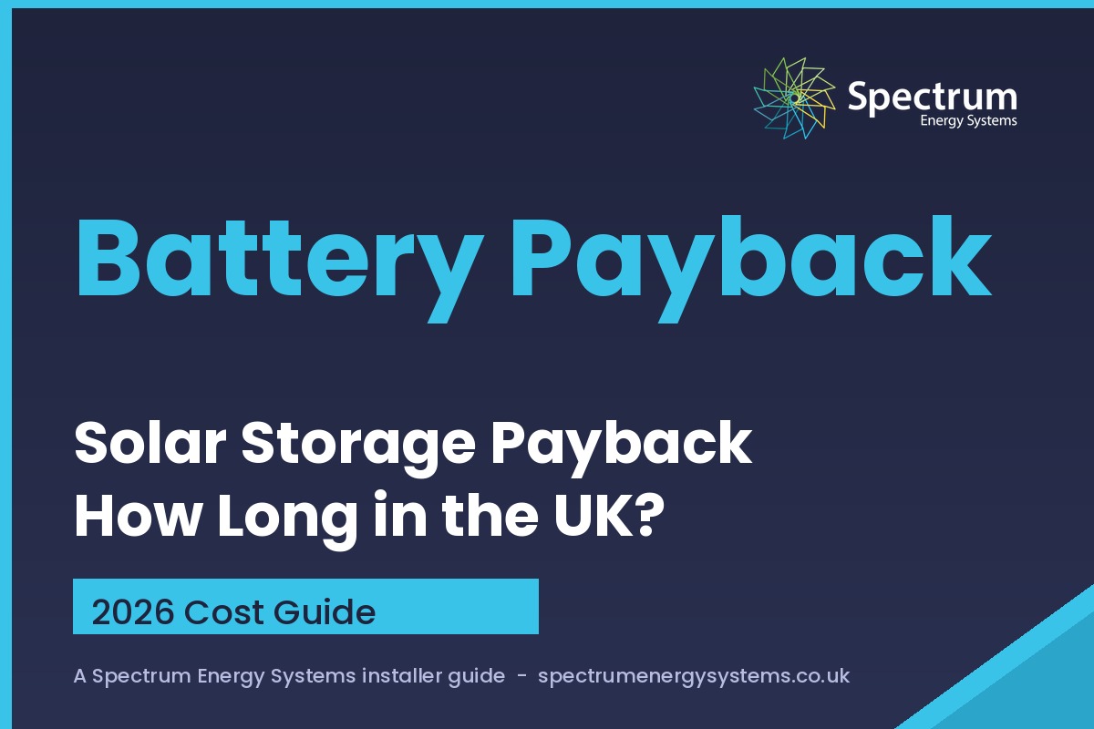 Solar battery storage payback time UK 2026 — Spectrum Energy Systems domestic install