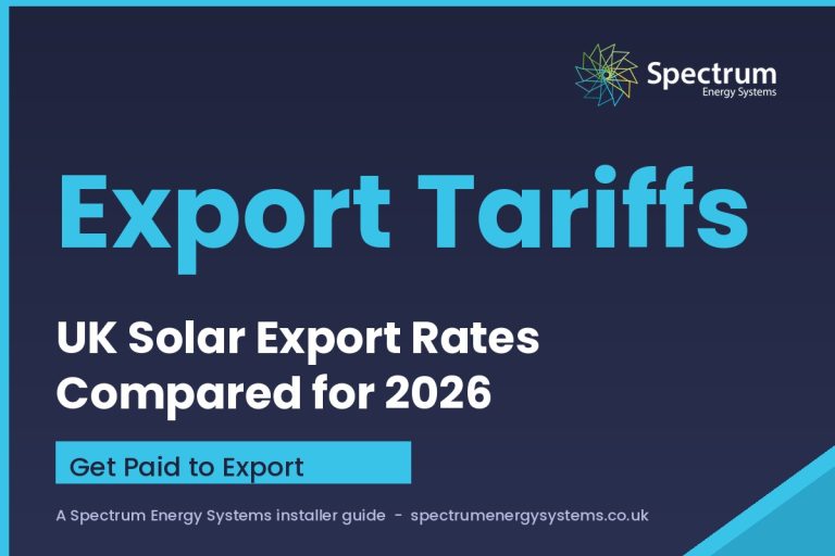 Solar export tariff comparison UK 2026 — Spectrum Energy Systems