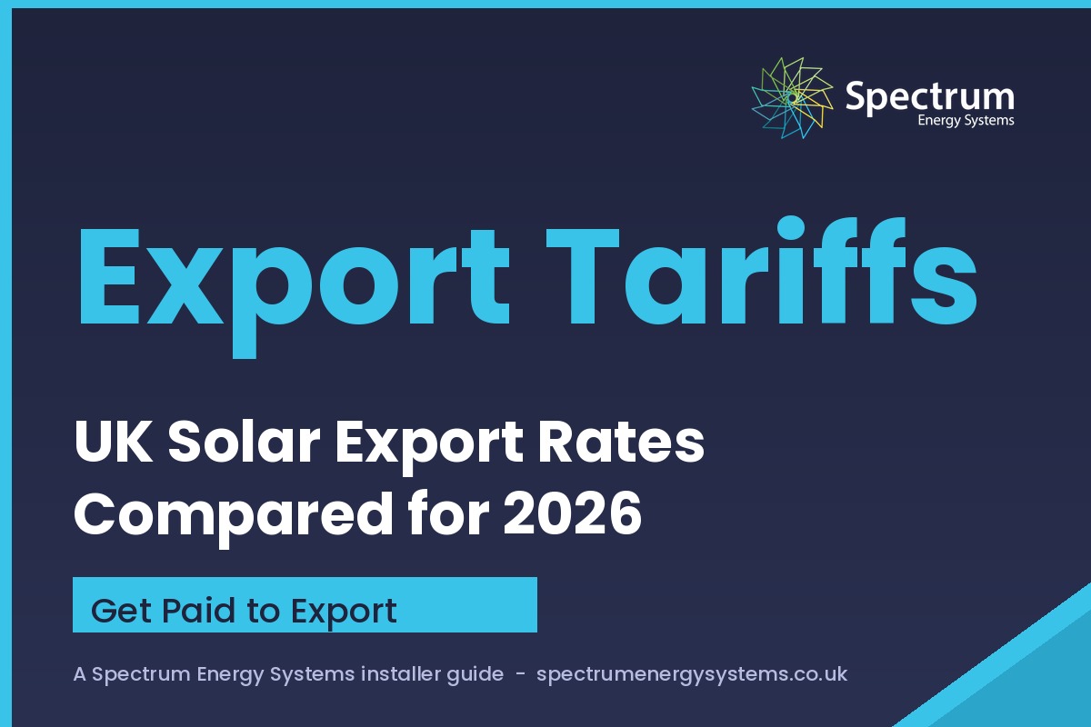 Solar export tariff comparison UK 2026 — Spectrum Energy Systems