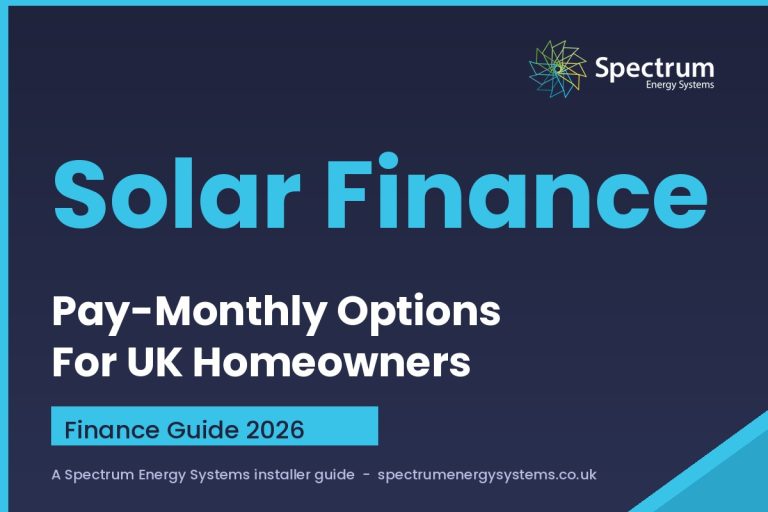Solar panel finance UK 2026 — pay-monthly options, Spectrum Energy Systems
