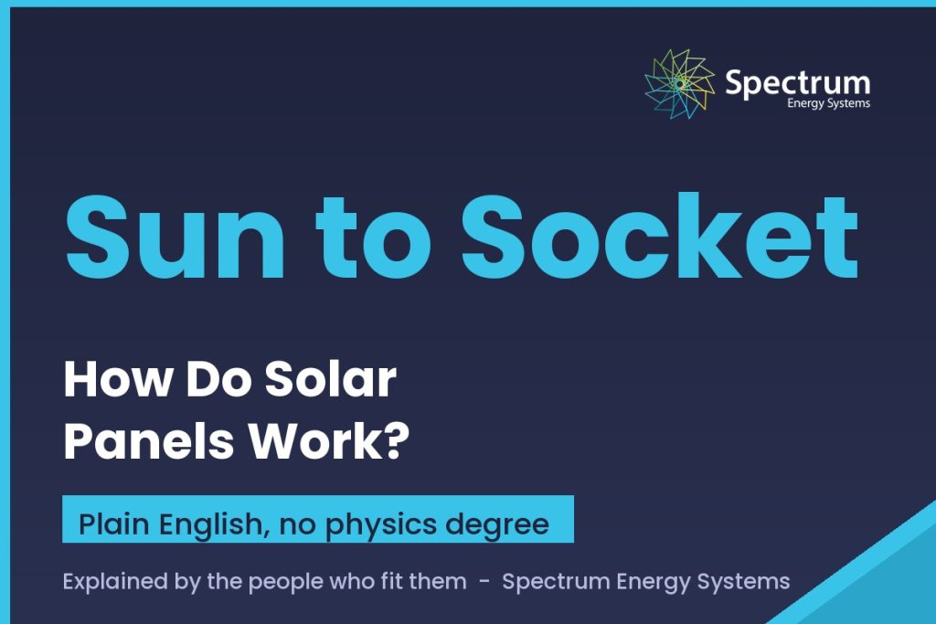 How do solar panels work, the plain English guide from sunlight to socket by Spectrum Energy Systems