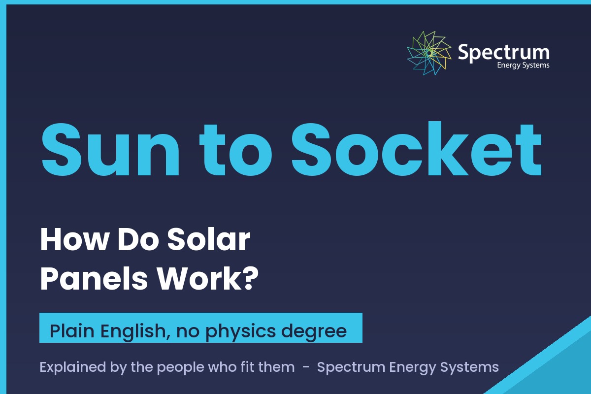 How do solar panels work, the plain English guide from sunlight to socket by Spectrum Energy Systems