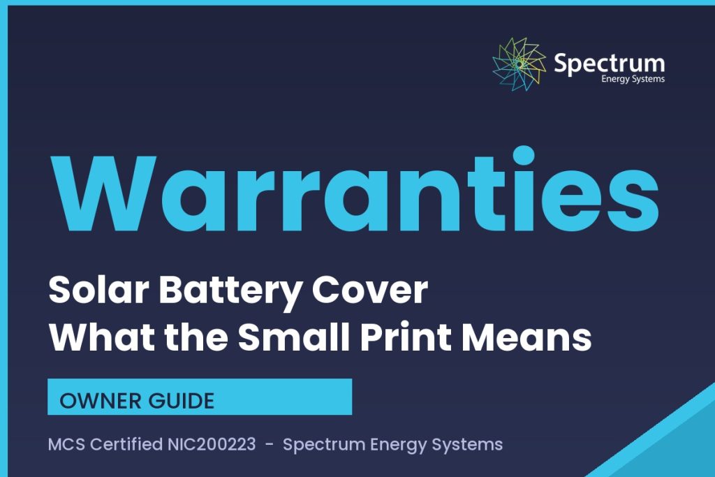Solar battery warranties explained by Spectrum Energy Systems, years cycles and capacity clauses