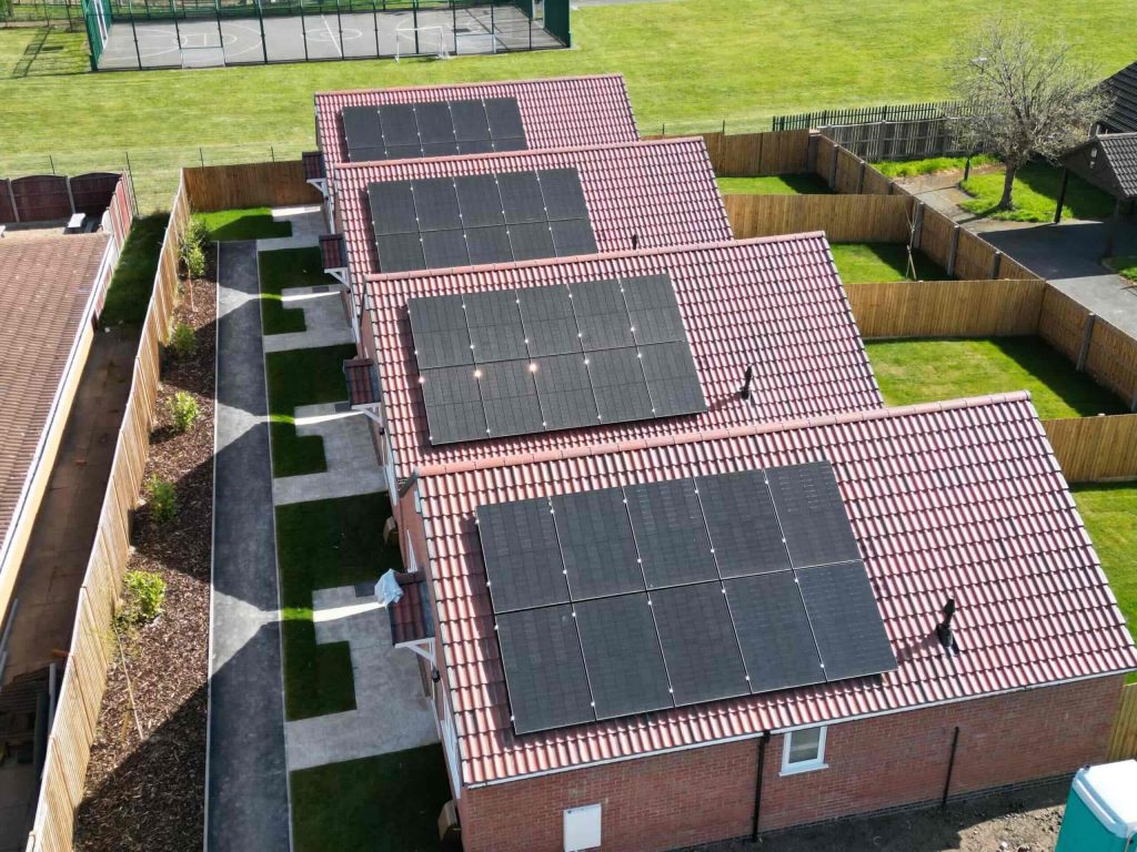 Solar panel cost - completed home installs on a new development in the East Midlands by Spectrum Energy Systems