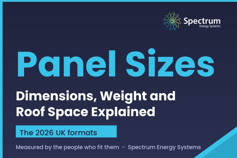 Solar panel sizes, dimensions and weight guide for UK roofs from Spectrum Energy Systems
