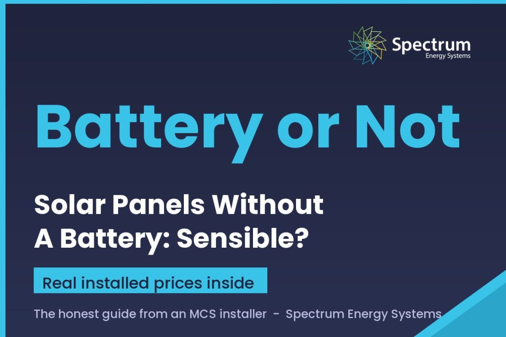 Solar panels without a battery guide, when panels alone make sense and when storage pays, from Spectrum Energy Systems