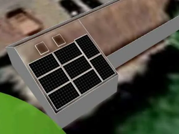 3D roof design showing 8 solar panels on a roof in Hackthorn, LN2
