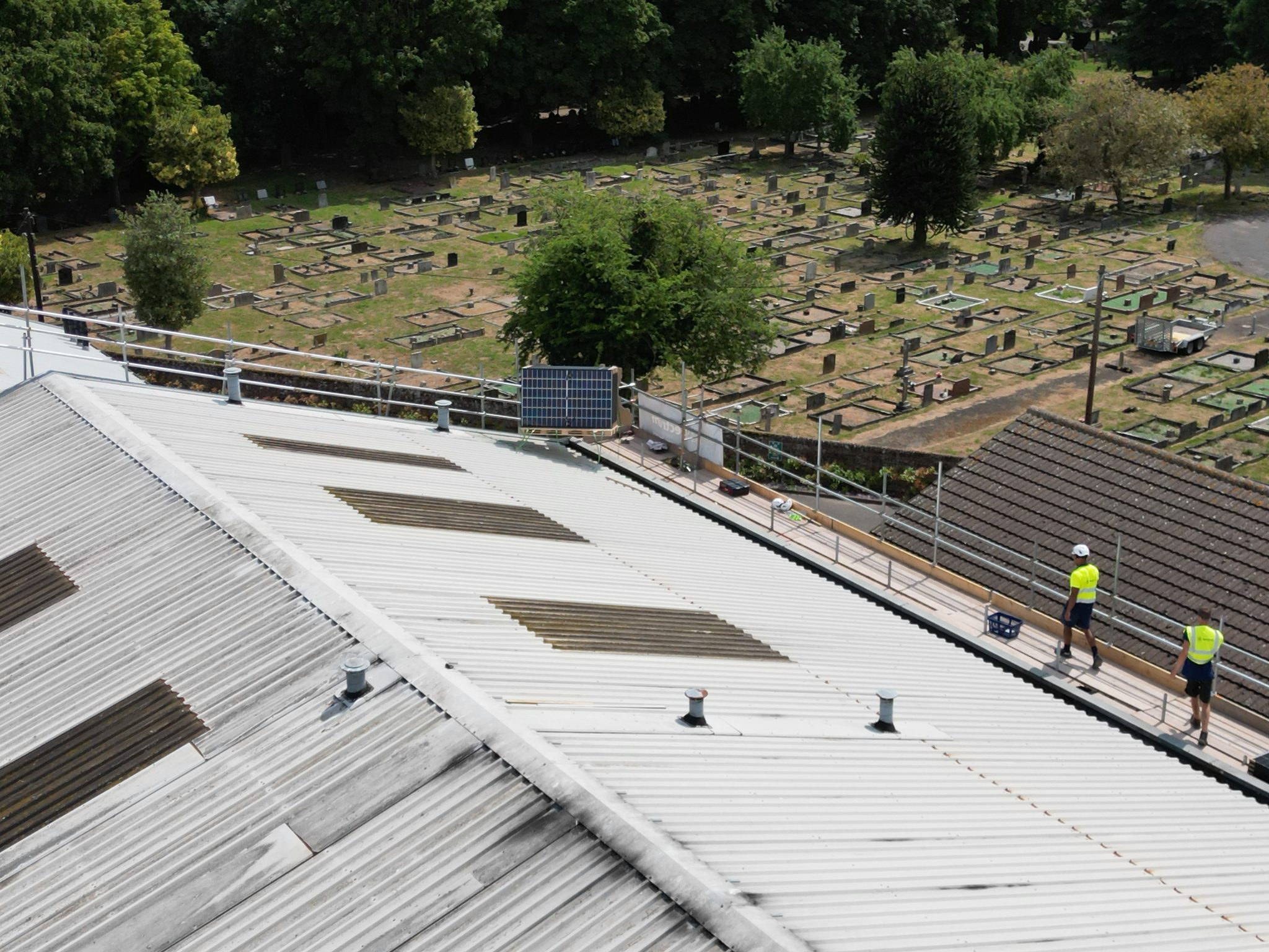New solar array going in beside an existing Feed-in Tariff array, Spectrum Energy Systems installation in Lincolnshire